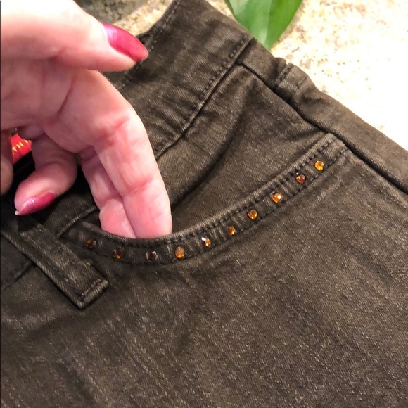 Brown NYDJ Petite Jeans Size 8P - Picture 4 of 13